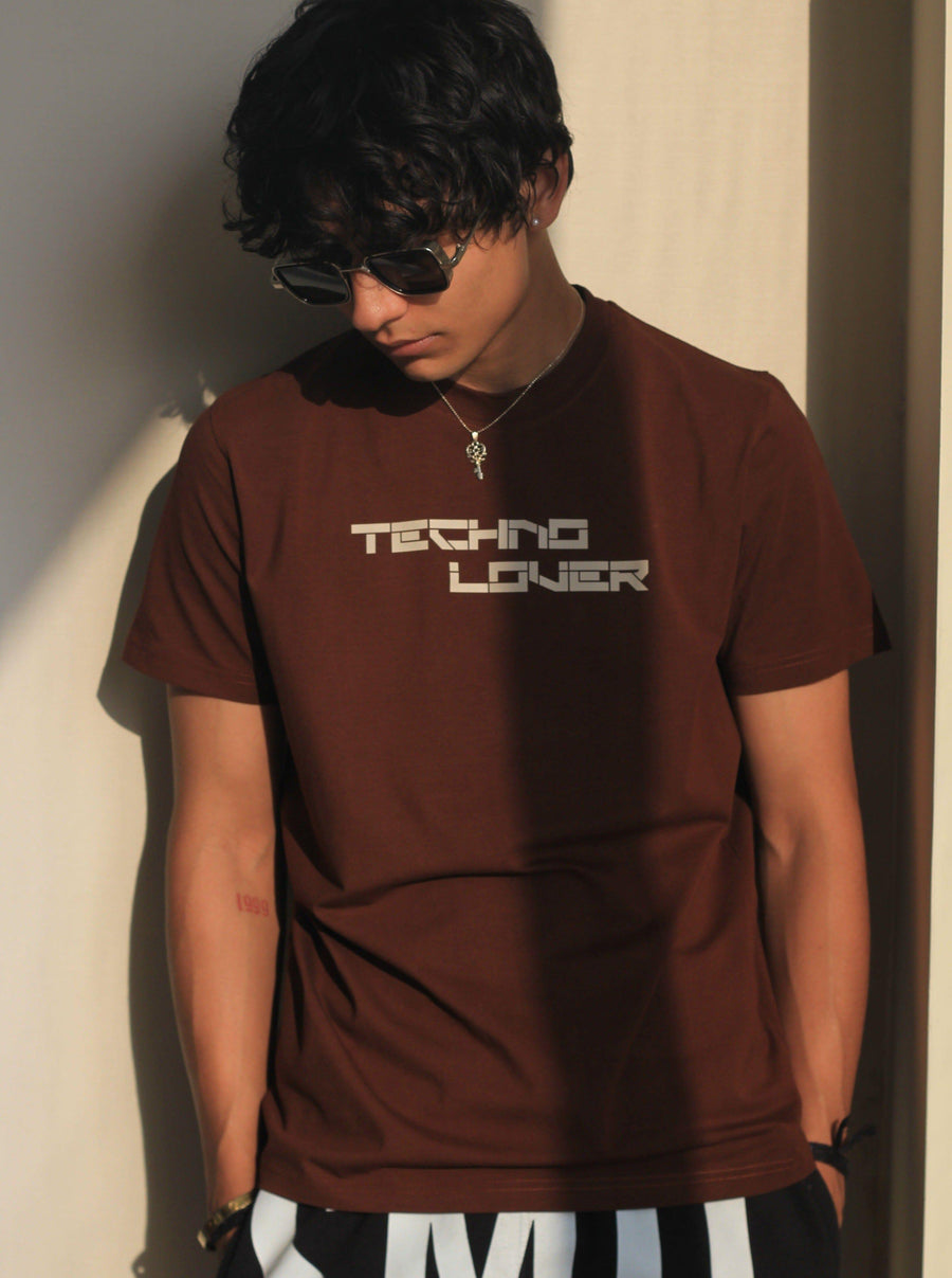 Techno Lover Regular Tee (T-shirt) For Men T-shirt Burger Bae 
