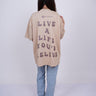 Burger x Sunburn Live A Life You'd Live Drop-Sleeved Tee (T-shirt) - BurgerBae