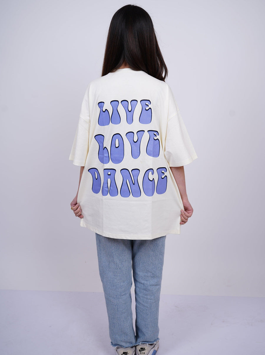 Burger x Sunburn Live Love Dance Drop-Sleeved Tee (T-shirt) - BurgerBae