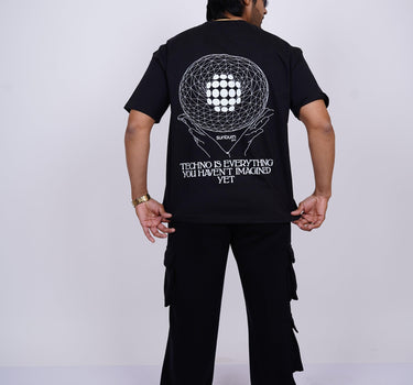 Burger x Sunburn Techno Is Everything Drop-Sleeved Tee (T-shirt) - BurgerBae