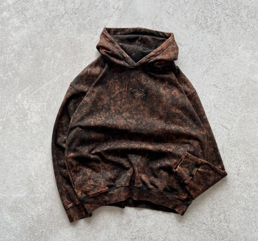 Burnt Iced Americano Acid Wash Hoodie