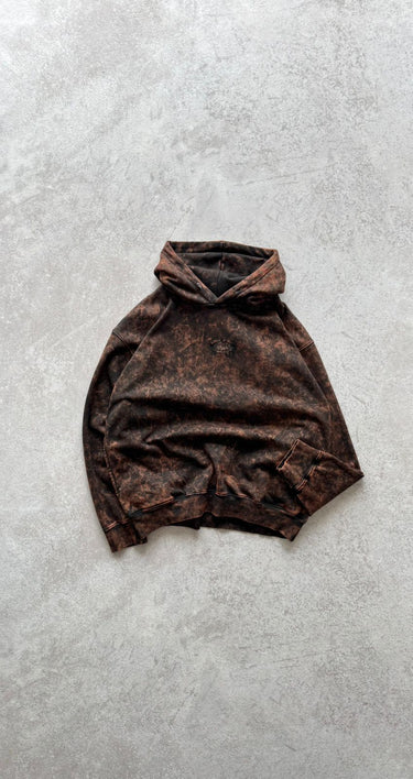Burnt Iced Americano Acid Wash Hoodie