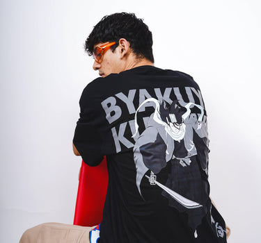 BYAKUYA Drop-Sleeved Unisex Tee (Bleach Collection Oversized T-shirt) - BurgerBae