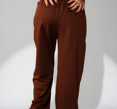 Coffee Brown Irish Track Pants(Mid Rise Regular Fit) For Men And Women