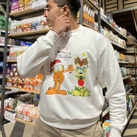 Christmas Garfield Sweatshirt For Men Sweatshirt Burger Bae 
