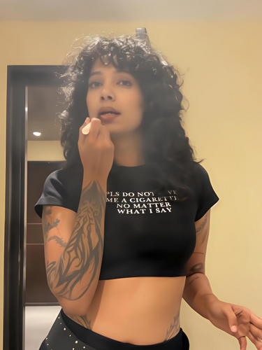 Do Not Give me a Cigarette it Girl Baby tee for Women