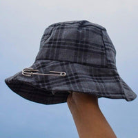 Clueless Bucket Hat Accessories Burger Bae Free-Size Black Check 