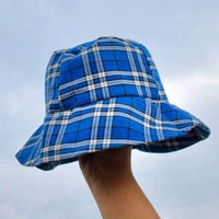 Clueless Bucket Hat Accessories Burger Bae Free-Size Blue Check 