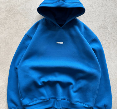The Burger Bae Hoodie- Cobalt Blue (Without Draws)