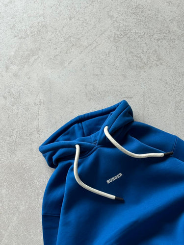 Cobalt Blue : Ye Burger Logo Heavyweight Baggy Hoodie For Men and Women