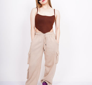 Coffee Brown London Corset Top - BurgerBae