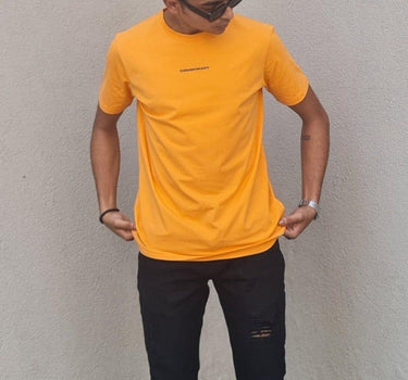 Conspiracy Oversized Tee (T-shirt) For Men Oversized T-shirt Burger Bae FreeSize Orange 