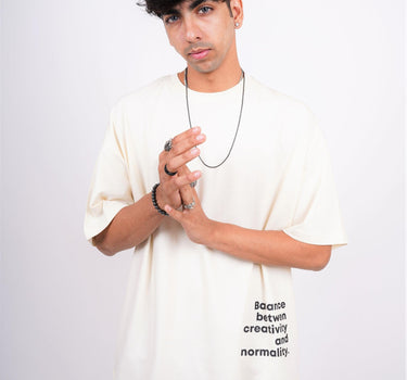 Constancy Round Neck Drop Sleeved Oversized Tee (T-shirt) - BurgerBae