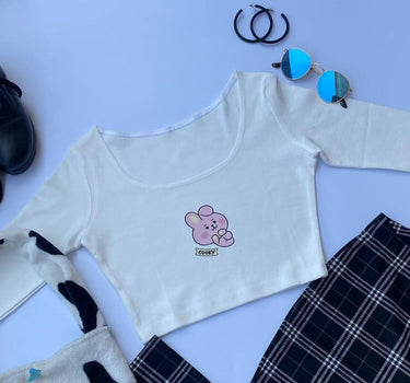 Cooky Y2k Top Tops Burger Bae XS White 