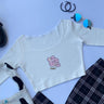 Cooky Y2k Top Tops Burger Bae XS White 