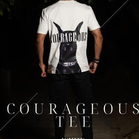 Courageous Oversized Tee (T-shirt) Oversized T-shirt Burger Bae Free Size White 