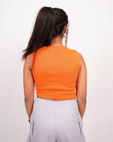 Crop Daisy Button Tank Top - BurgerBae