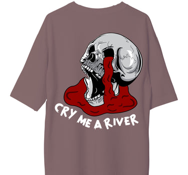 Cry Me A River : Burger Bae Oversized  Tee For Men and Women