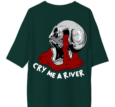 Cry Me A River : Burger Bae Oversized  Tee For Men and Women