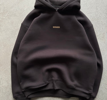 The Burger Bae Hoodie- Espresso Brown (Without Draws)
