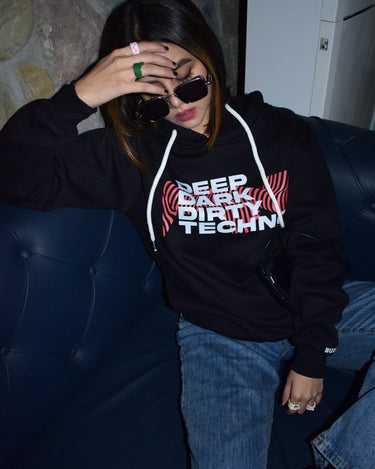 Deep Dark Dirty Techno Hoodie Hoodies Burger Bae 