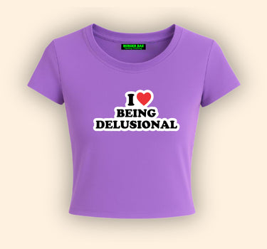 Delusional It Girl Baby tee for Women
