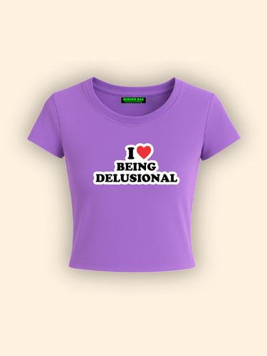 Delusional It Girl Baby tee for Women