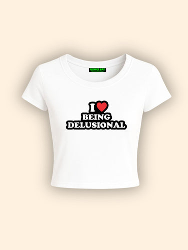 Delusional It Girl Baby tee for Women