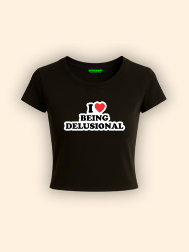 Delusional It Girl Baby tee for Women