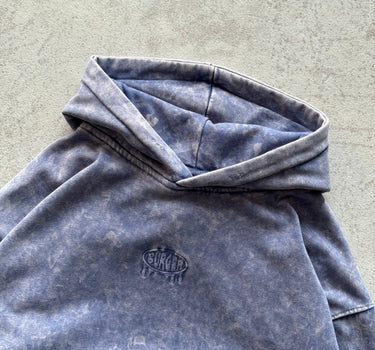 Denim Blue Acid Wash Hoodie
