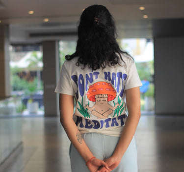 Don't Hate Meditate - Oversized Unisex Tee (T-shirt) - BurgerBae