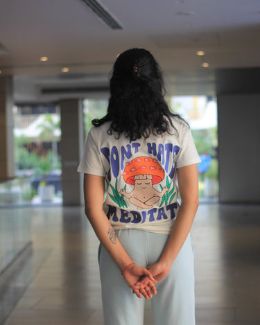 Don't Hate Meditate - Oversized Unisex Tee (T-shirt) - BurgerBae