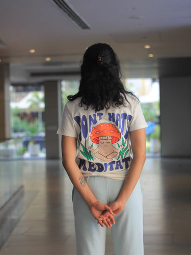 Don't Hate Meditate - Oversized Unisex Tee (T-shirt) - BurgerBae