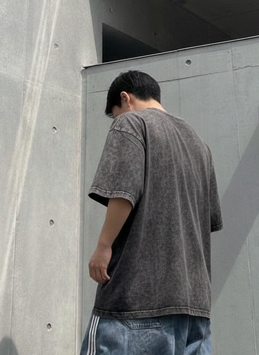 Acid Wash Drop Sleeved Tee