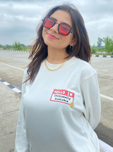 Emotionally Available Sweatshirt Sweatshirt Burger Bae 