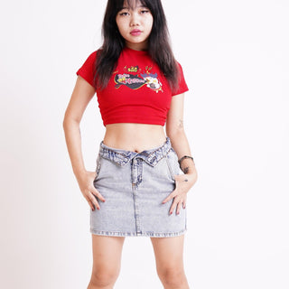 Extreme Buldak Ramen Baby Tee (T-shirt) Tops Burger Bae XS Red 