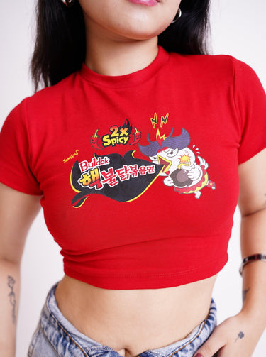 Extreme Buldak Ramen Baby Tee (T-shirt) Tops Burger Bae 