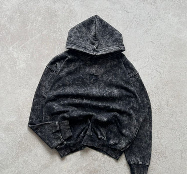 Faded Venta  Black Acid wash Hoodie