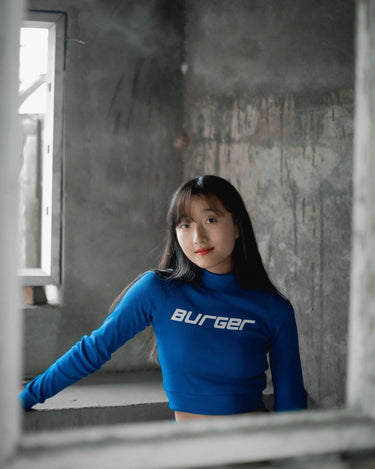 Fast Logo Burger Turtleneck Turtle-Necks Burger Bae 