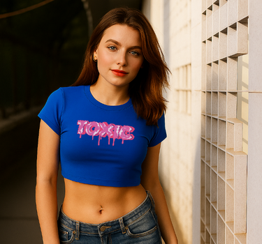 Toxic : Burger Bae Round Neck Crop Baby Tee For Women