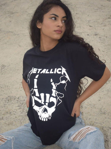 Fuck-Skull Metallica Reflective Tee (T-shirt) T-shirt Burger Bae 
