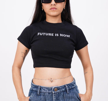 Future Is Now Baby Tee (T-shirt) Tops Burger Bae 
