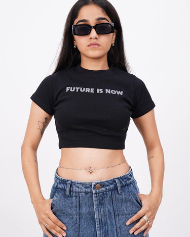 Future Is Now Baby Tee (T-shirt) Tops Burger Bae 