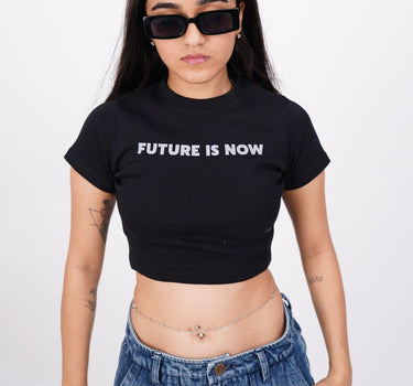 Future Is Now Baby Tee (T-shirt) Tops Burger Bae 
