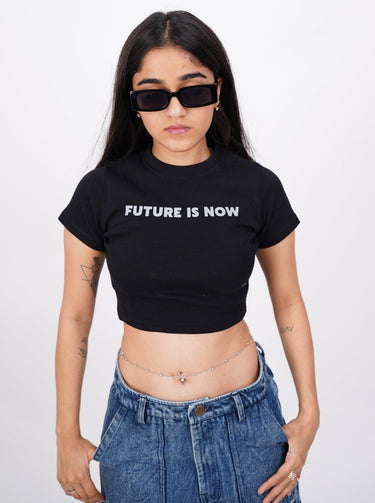 Future Is Now Baby Tee (T-shirt) Tops Burger Bae 