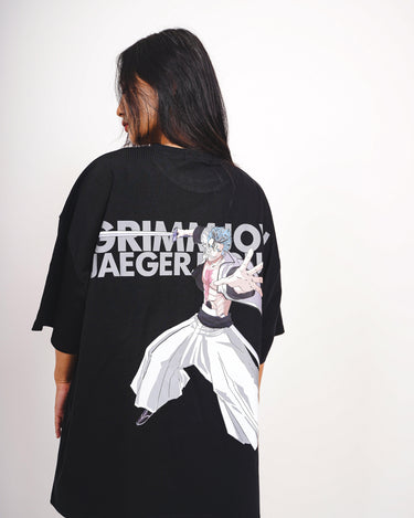 GRIMMJOW Drop-Sleeved Unisex Tee (Bleach Collection Oversized T-shirt) - BurgerBae