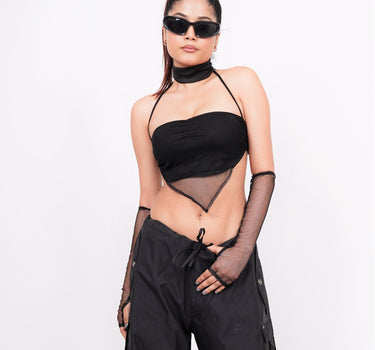 Halter Neck Berlin Top (with Sleeves) - BurgerBae