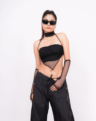 Halter Neck Berlin Top (with Sleeves) - BurgerBae