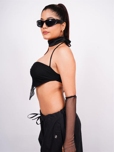 Halter Neck Berlin Top (with Sleeves) - BurgerBae