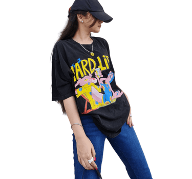 Hard Life- Pink Panther Oversized Tee (T-shirt) - BurgerBae